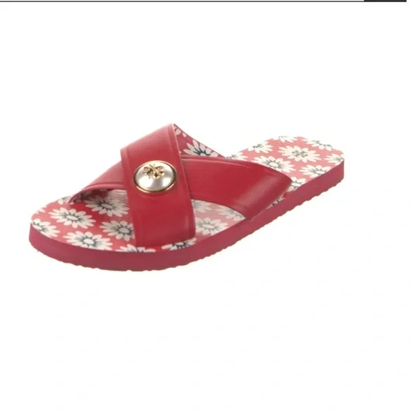 Tory Burch Melody Criss Cross Leather Sandals Sz 9 - Picture 2 of 15